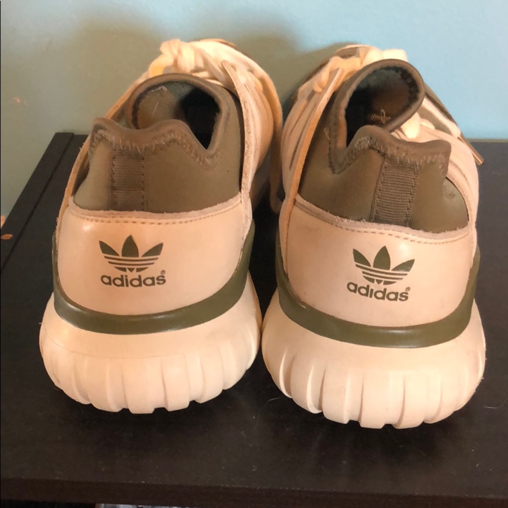 adidas Women's Sneakers - Olive Green and Cream